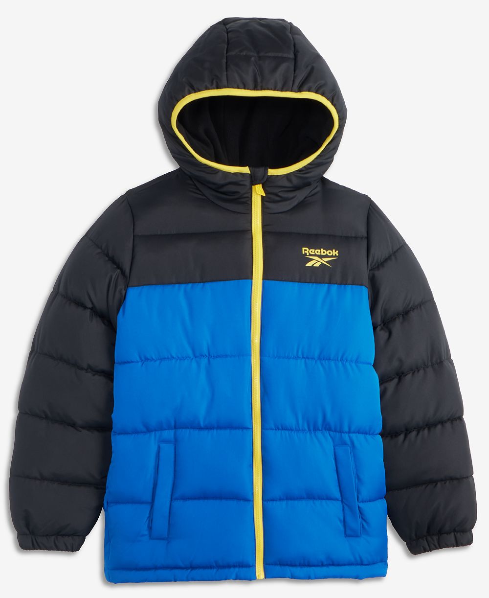 Reebok детский пуховик с капюшоном, размер XS-XL