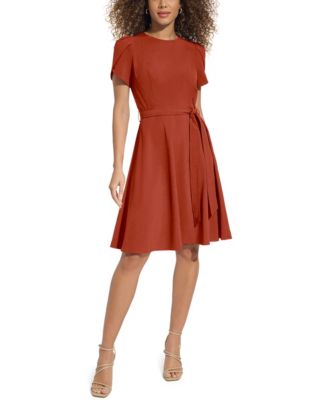 Женское платье Calvin Klein Fit & Flare с рукавами тюльпан