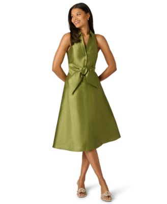 Adrianna Papell Women's Tie-Front Midi Dress