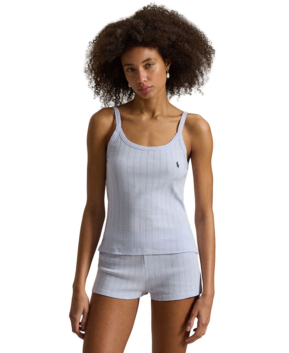 Polo Ralph Lauren Women's Cotton Cami Top & Shorts, 2-Piece Pajama Set