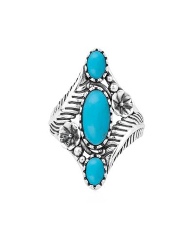 American West Jewelry кольцо с бирюзой Kingman Sterling Silver