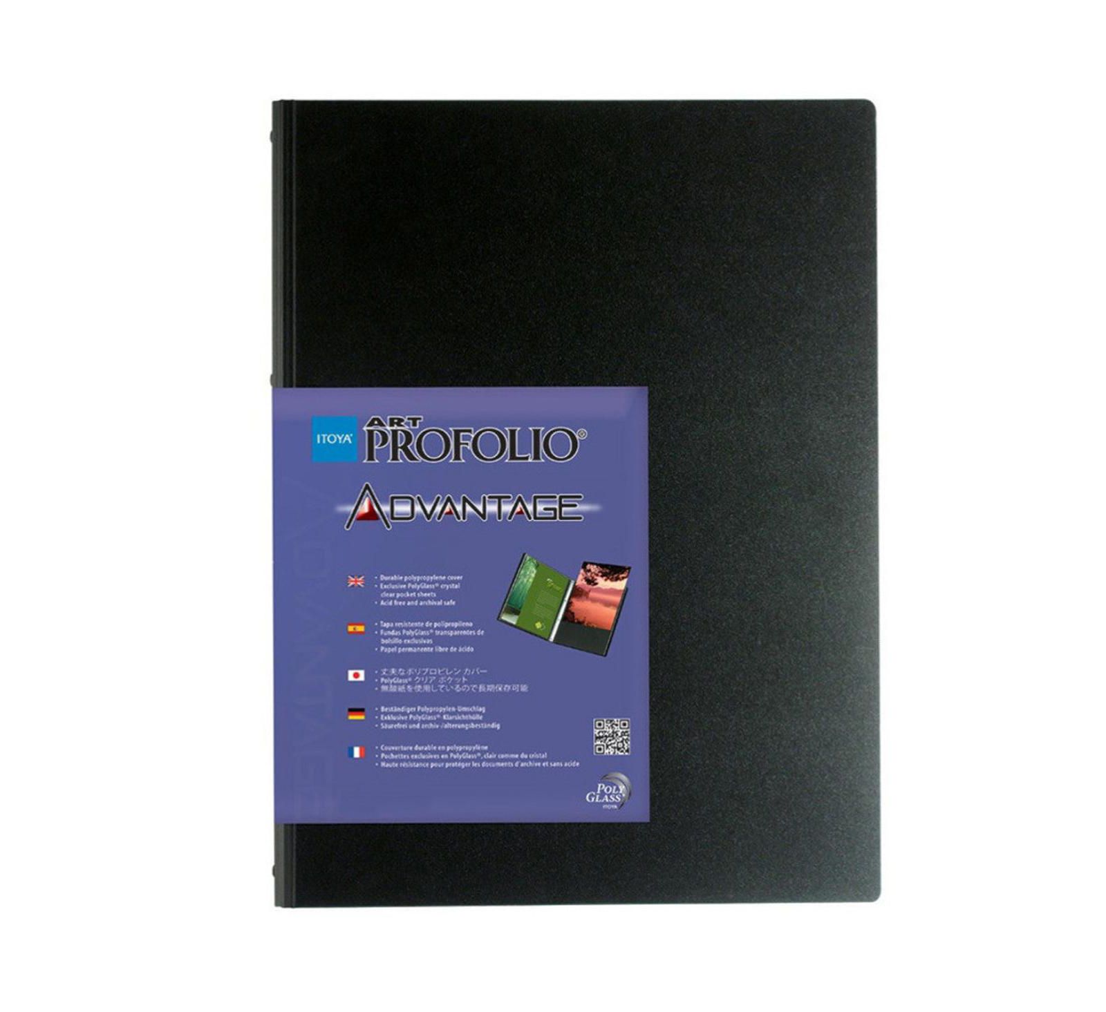 Itoya Art Profolio Advantage портфолио с прозрачными страницами PolyGlass для 9x12", 24 страницы, вмещает 48 фото