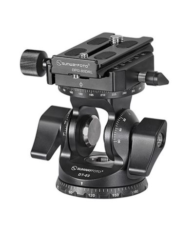 SunwayFoto наклонная головка DT-03R с зажимом для монопода и штатива