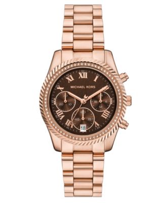 Michael Michael Kors женские кварцевые хронограф часы на браслете из нержавеющей стали с розовым золотом 36 мм