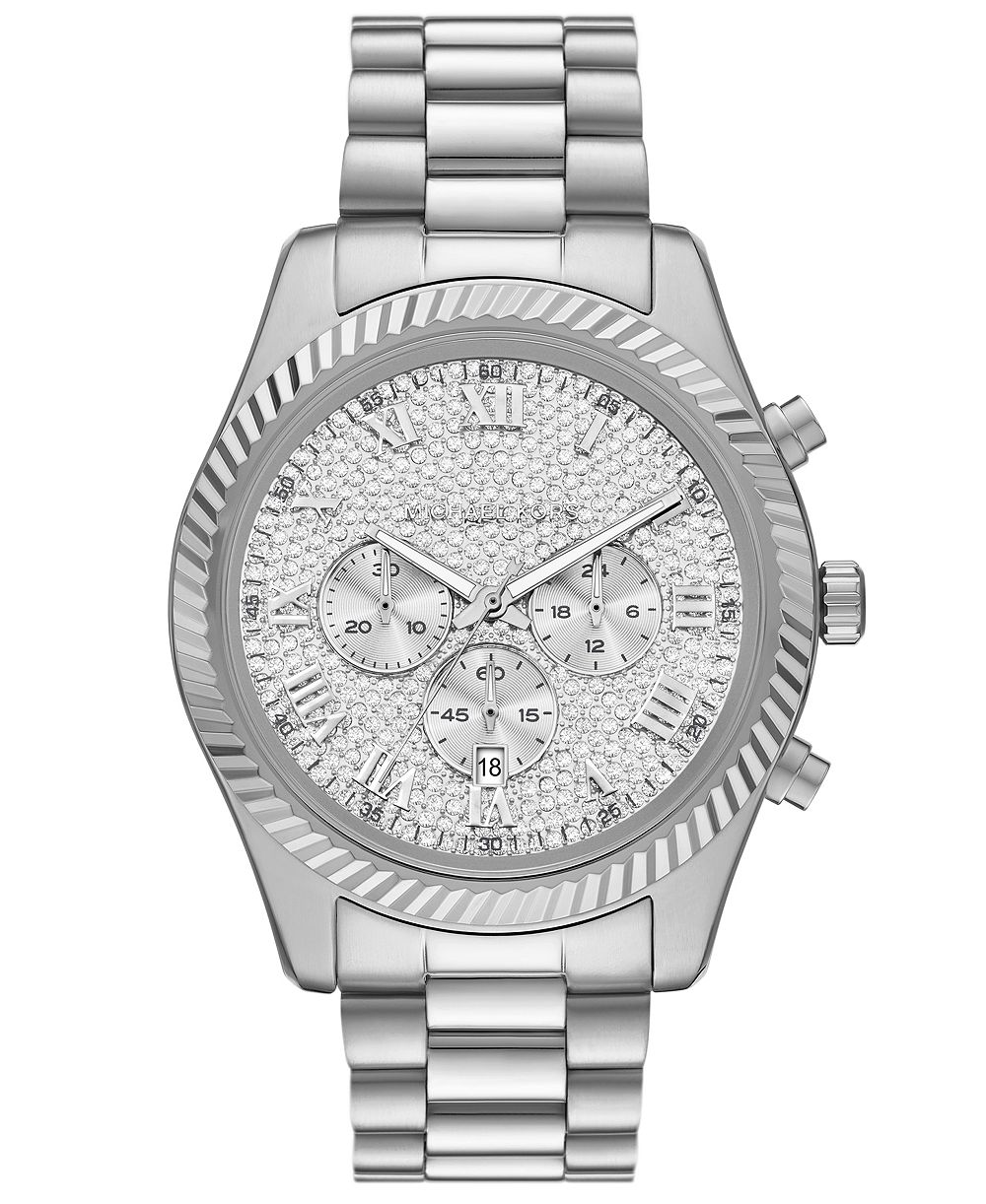 Michael Kors Men's Quartz Chronograph Stainless Steel Bracelet Watch 45mm