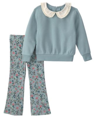 Carter's Toddler Girls' 2T-5T Floral Fleece Sweatshirt and Pants, 2-Piece  Set