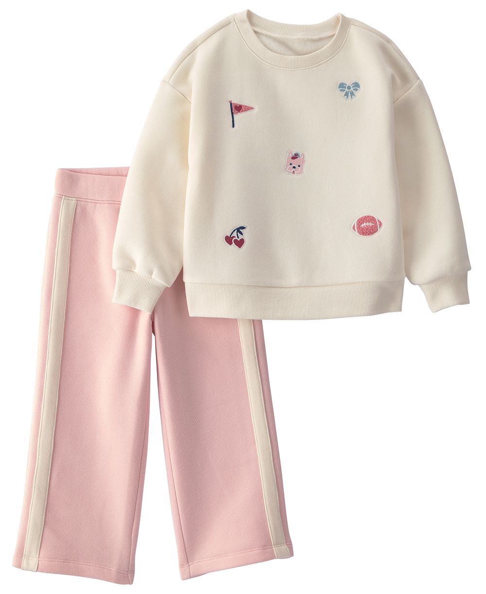 Carter's Toddler Girls' 2T-5T Varsity Fleece Long-Sleeve Sweatshirt and Pants, 2-Piece Set
