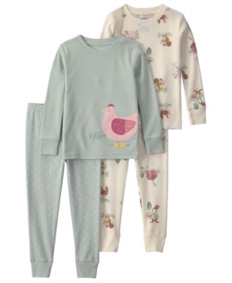 Carter's Детский пижамный комплект Country Chicken Long-Sleeve, 4-Piece Set, 2T-5T