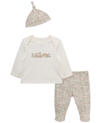 Детский комплект Little Me Woodland: топ, брюки и шапка, 3 предмета