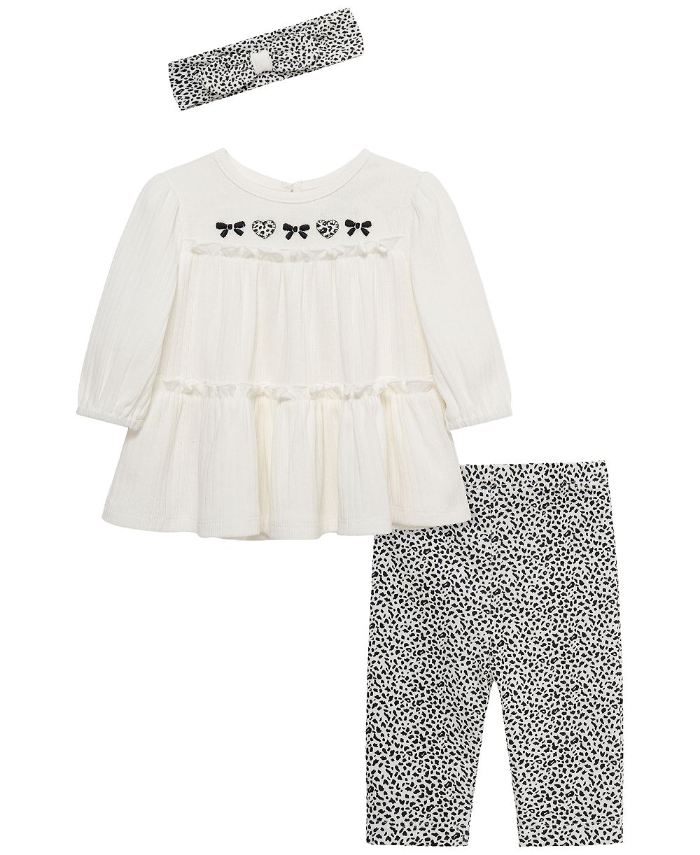 Little Me Детский набор 3-Piece Set: Leopard Tunic Long-Sleeve Top, Leggings and Headband