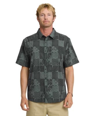 Quiksilver Men's Earth Geo Classic Stretch UPF Short Sleeve Shirt