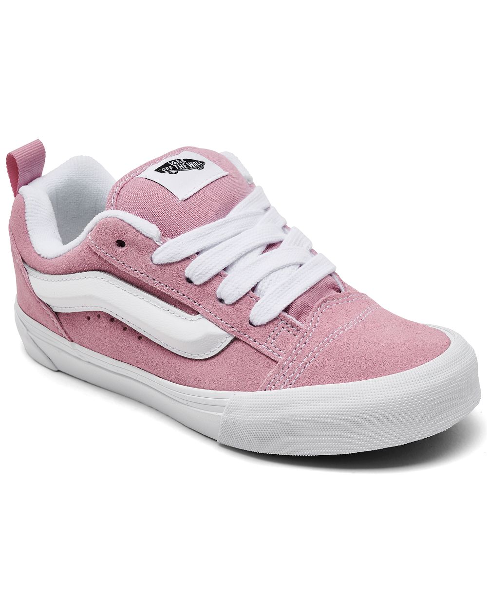 Vans Девочкам Knu Skool пуховые кроссовки с язычком и воротником на щиколотке и длинными шнурками