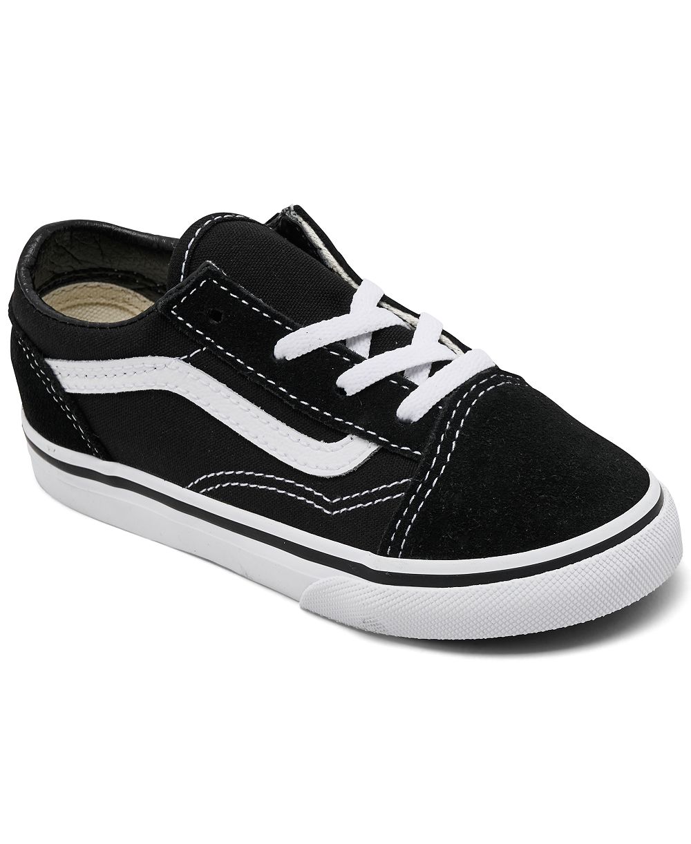 Vans Малышам и девочкам Old Skool кожаные и холщовые кроссовки с низким верхом