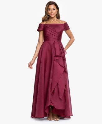 Женское бальное платье XSCAPE Embroidered Floral Off-The-Shoulder