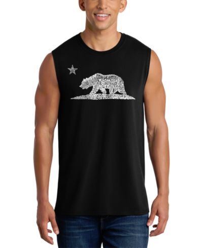 Мужской майка LA Pop Art с графикой California Bear