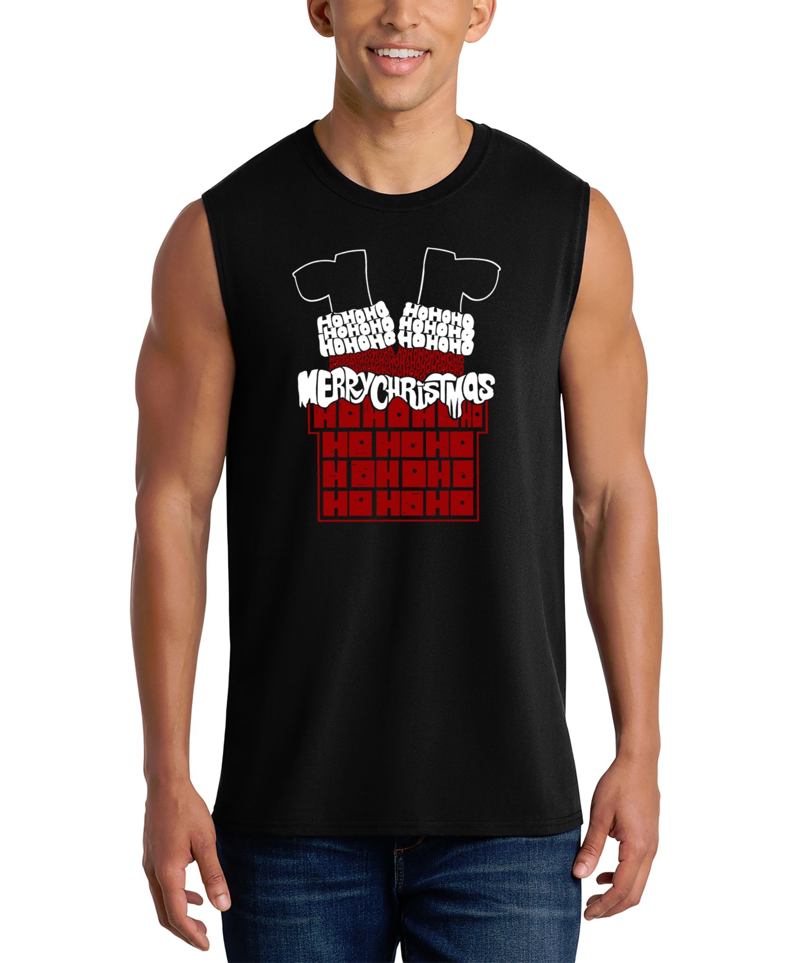 Майка LA Pop Art Men's Santa Claus Graphic Tank Top