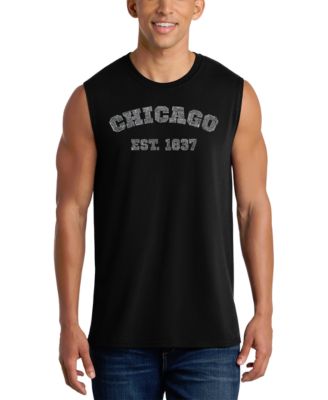 LA Pop Art Мужской майка Chicago Est. 1837 Vintage Graphic