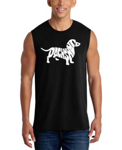 Мужской топ LA Pop Art Dachshund Word Art Graphic Tank Top