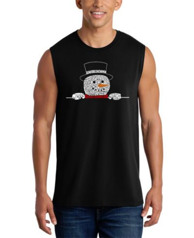 Мужской топ без рукавов LA Pop Art Snowman Word Art Tank Top