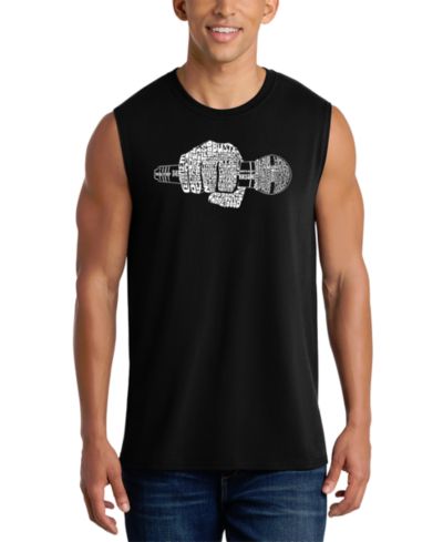Мужская майка LA Pop Art Microphone Word Art Tank Top