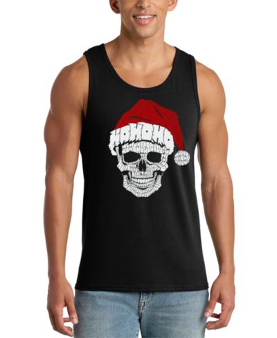 Мужская майка LA Pop Art Santa Skull Design