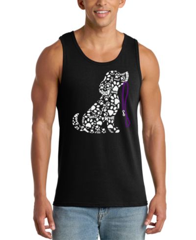 LA Pop Art Мужская майка с принтом Woof and Paw Print