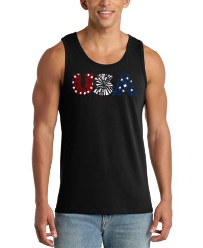 Мужской майка LA Pop Art с графикой USA Fireworks Patriotic