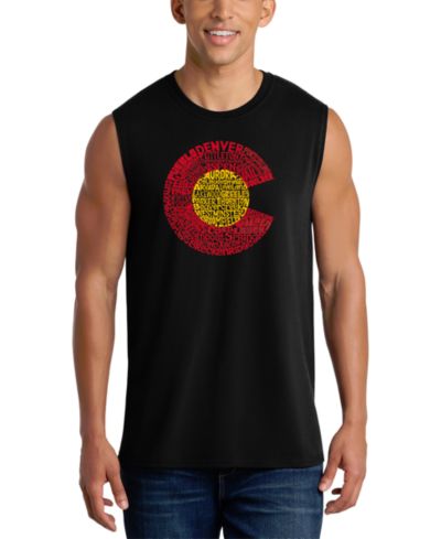 Мужской топ LA Pop Art Colorado Word Art Mountain Badge Tank Top
