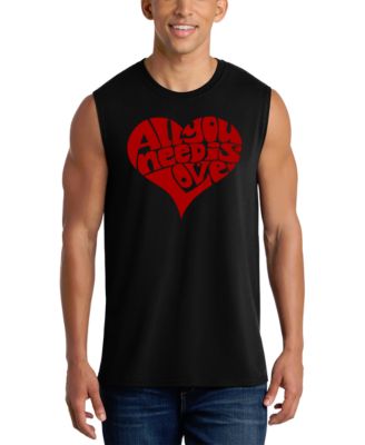 LA Pop Art Мужская майка All You Need Is Love Crewneck