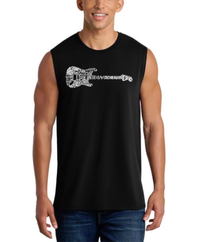 LA Pop Art Мужской топ с графическим принтом Guitar Horizontal Word Art