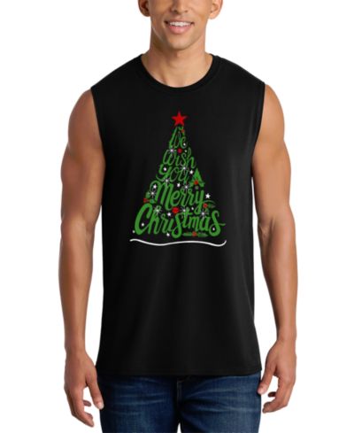LA Pop Art Мужская майка с принтом Merry Christmas Tree