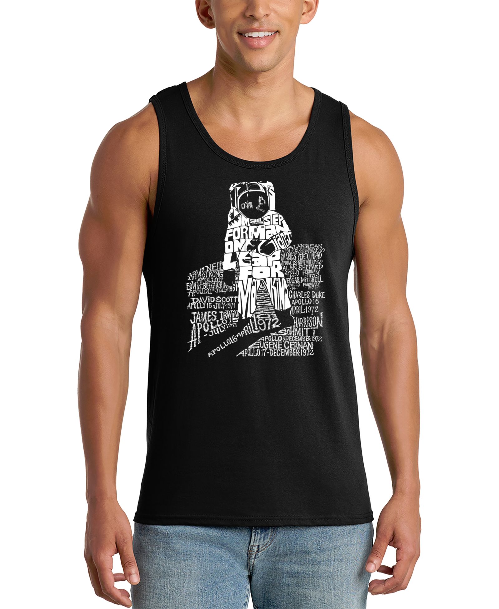 LA Pop Art Мужской майка с принтом Astronaut