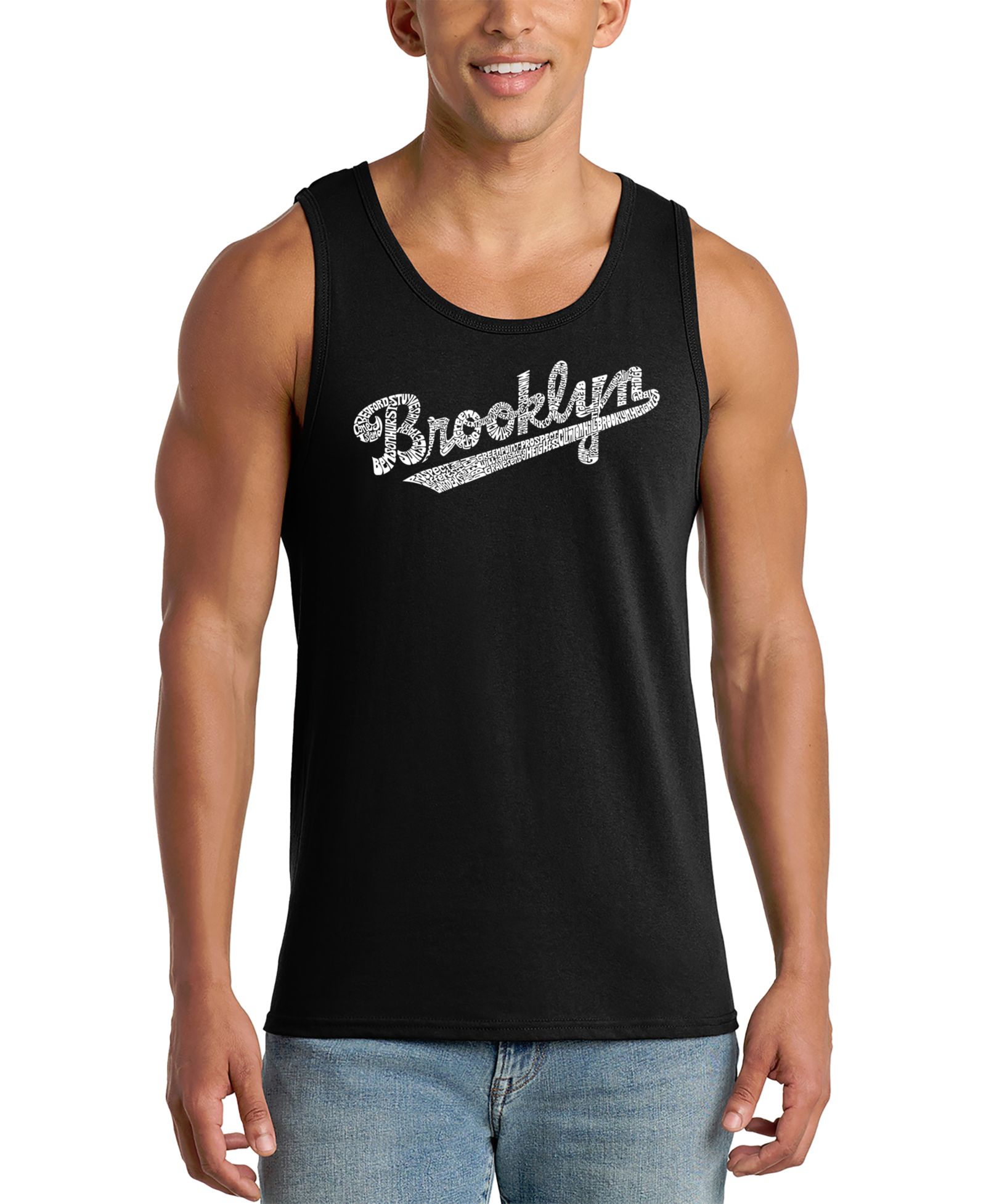 Мужской топ LA Pop Art Brooklyn Script Graphic Tank Top