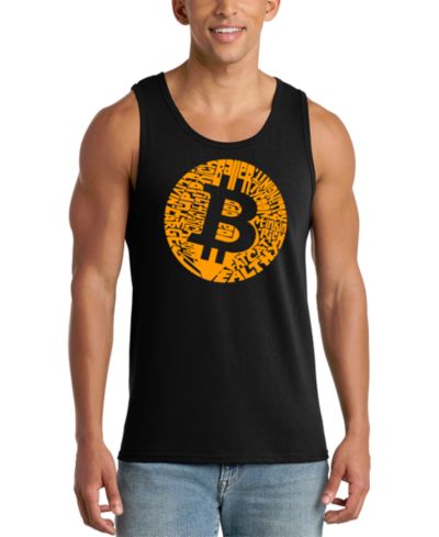 Мужская майка LA Pop Art с графическим принтом Bitcoin Symbol