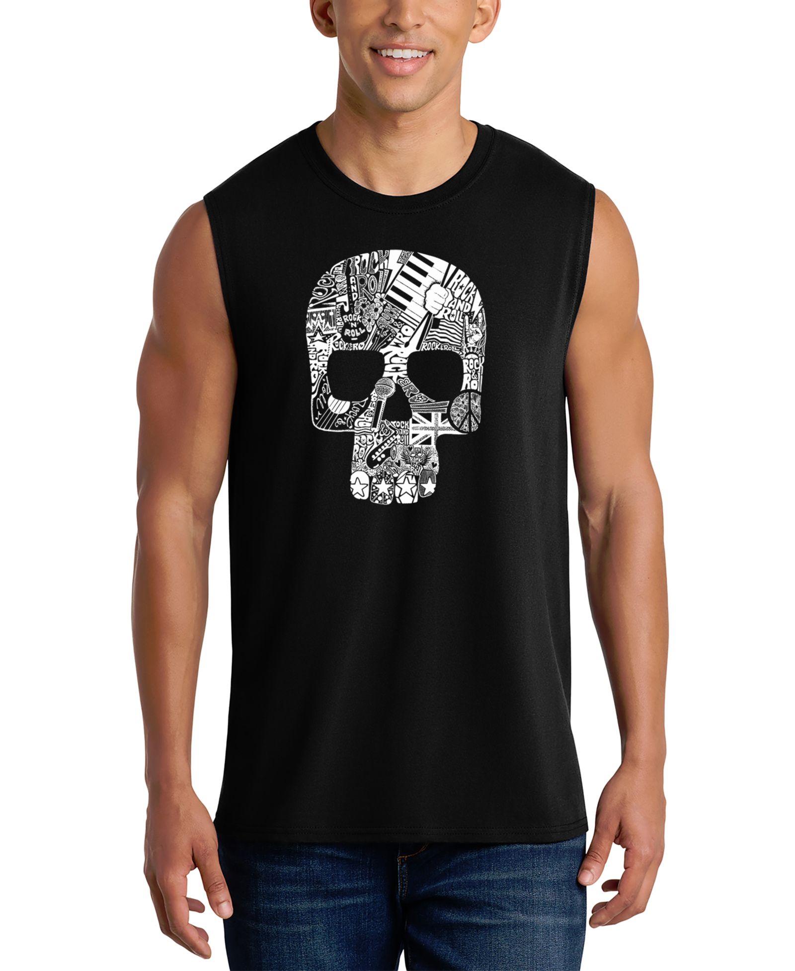 Мужской графический топ LA Pop Art Skull Word Art