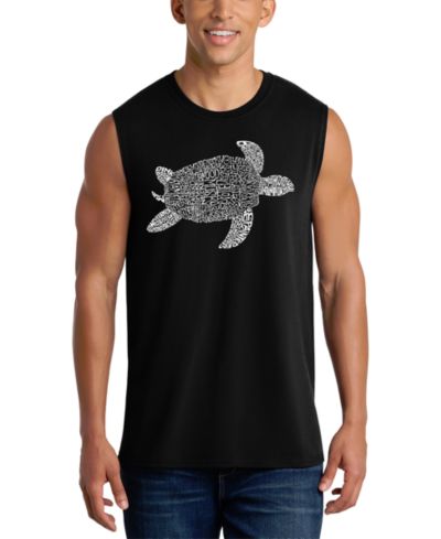 LA Pop Art Мужской майка Sea Turtle Word Art Graphic