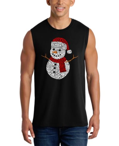 LA Pop Art мужской графический топ-майка с рождественским принтом Snowman