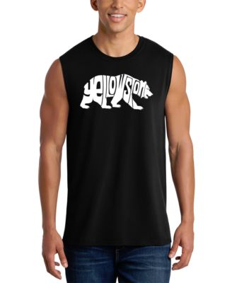 LA Pop Art Men's Yellowstone Word Art Graphic Tank Top