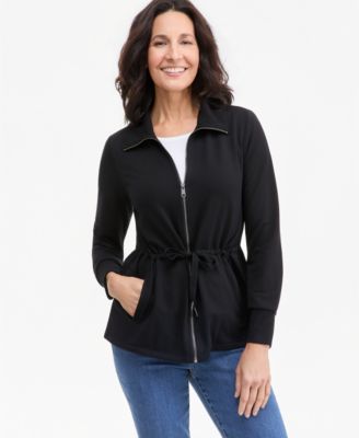 Style & Co Petite LuxLounge French Terry Long-Sleeve Jacket, Macy's Exclusive