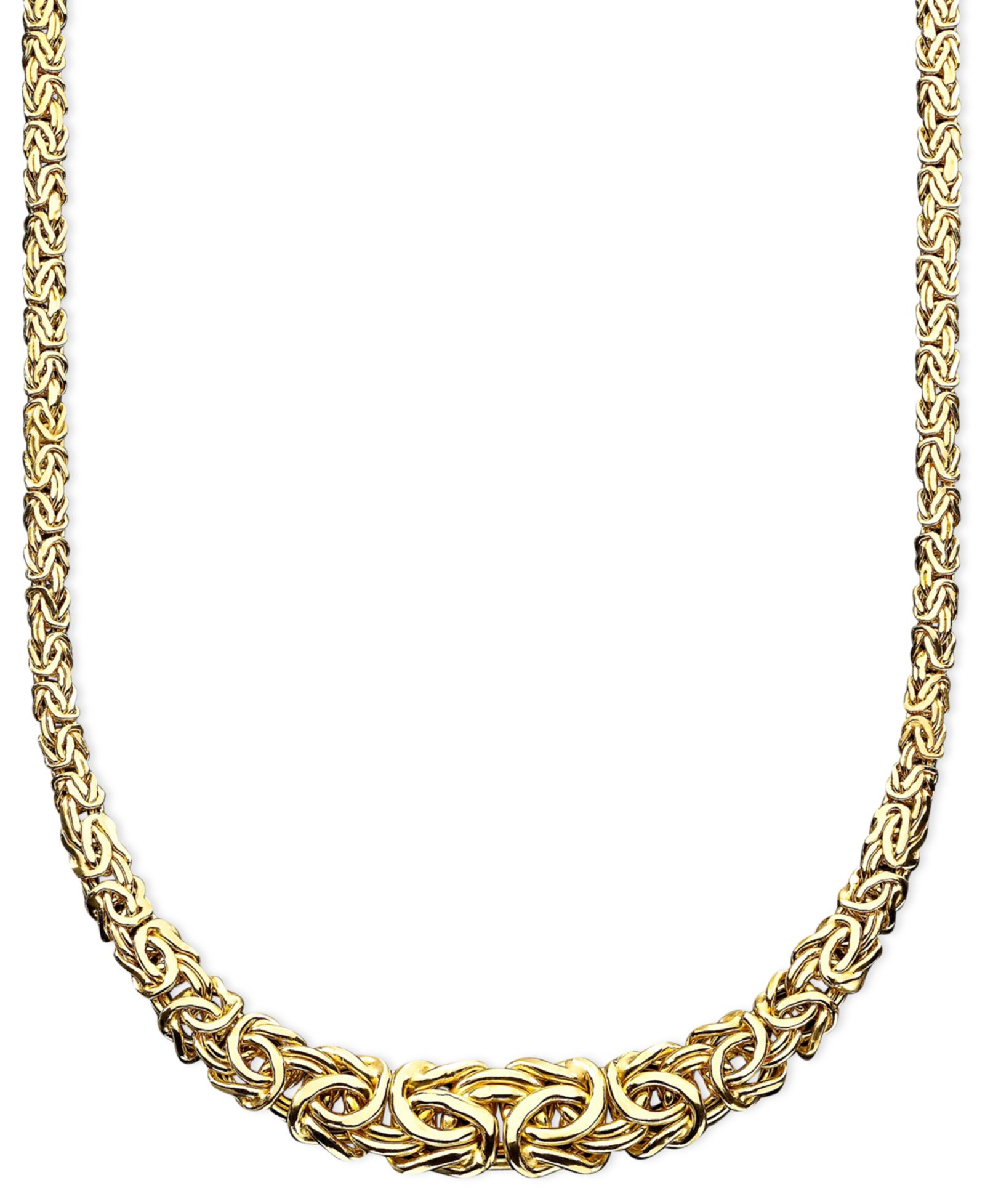 Italian Gold ожерелье Byzantine в 14k Gold, 17"