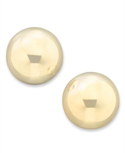 Серьги-гвоздики Gold Ball (10mm) 14k White, Yellow или Rose Gold