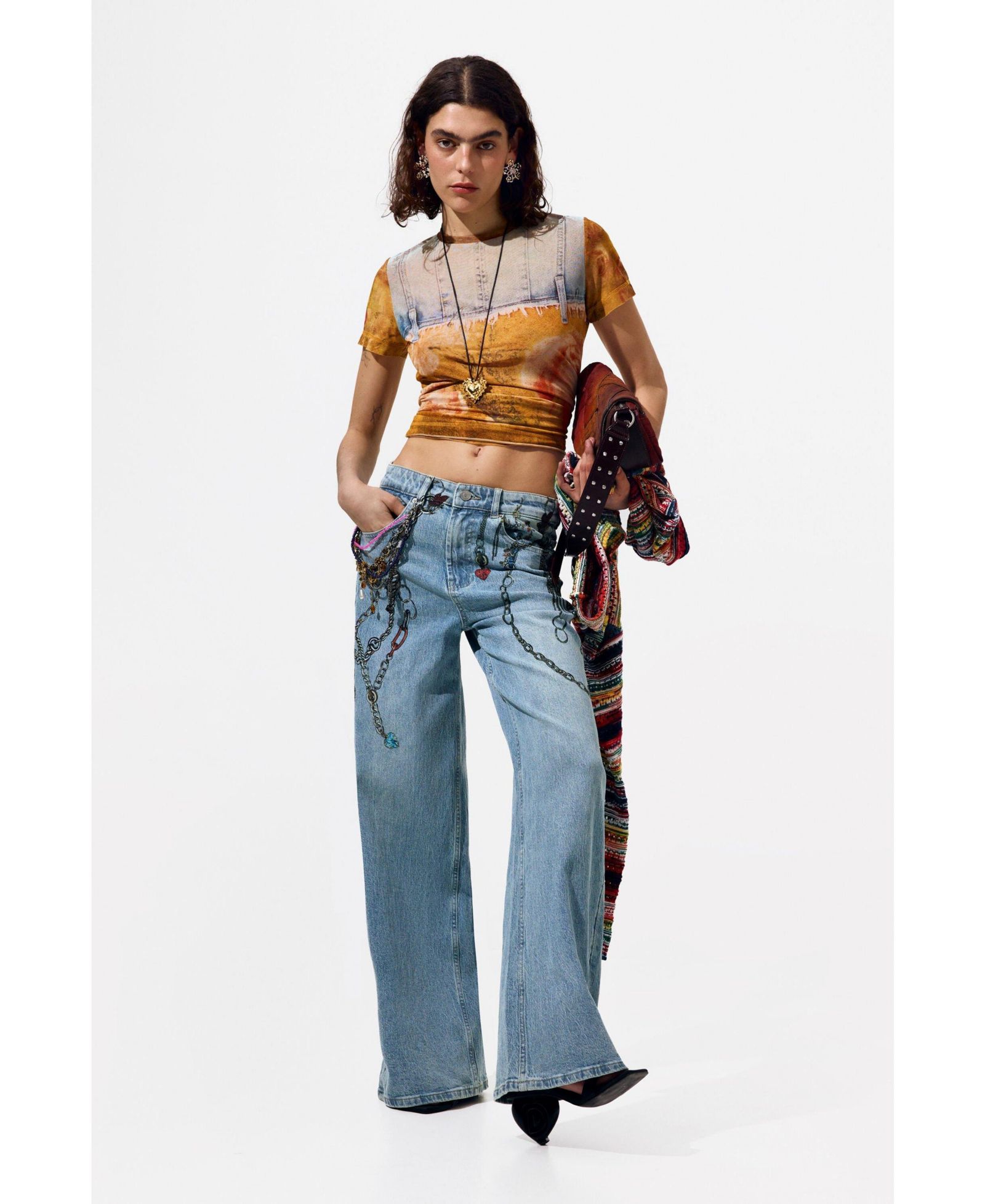 Женская футболка Desigual Patchwork