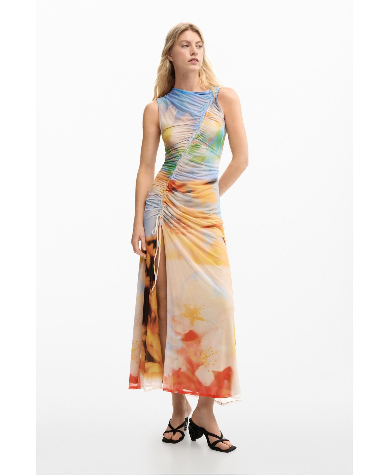 Desigual Женское длинное драпированное платье