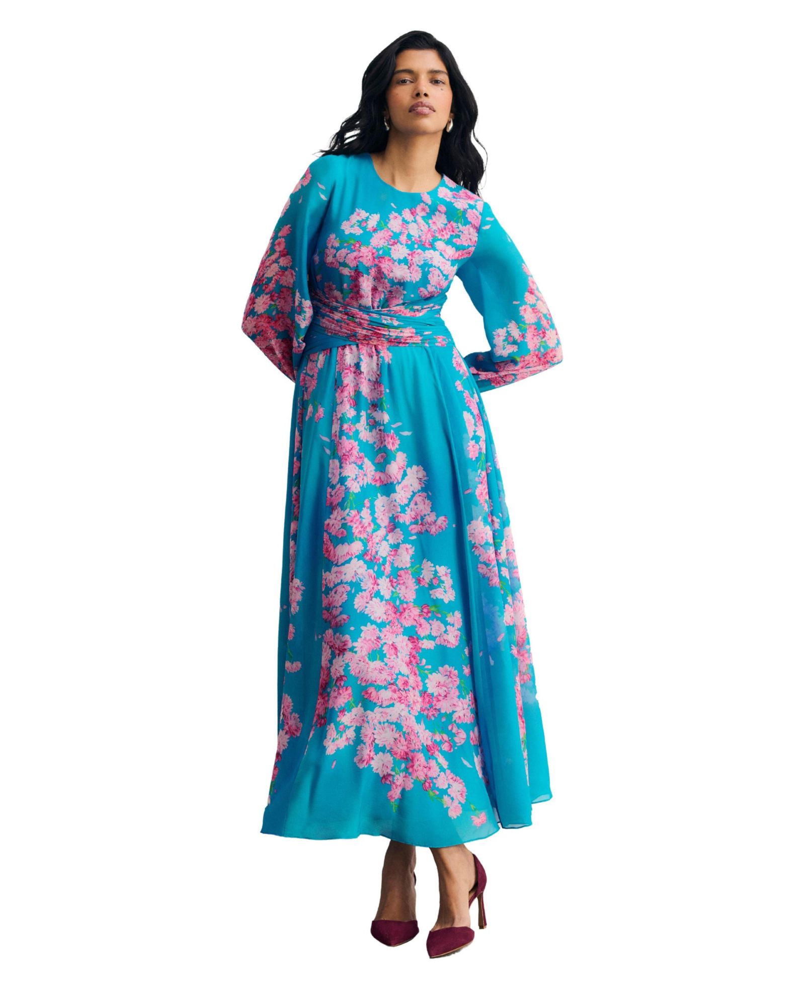 The Fold Women's Portofino Silk Chiffon Dress