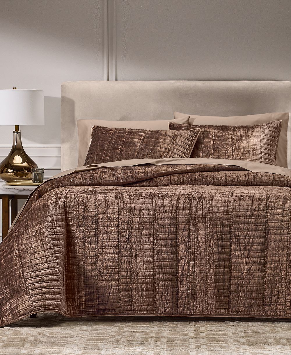 Комплект покрывал Hotel Collection Bevel Velvet Quilted, 3 предмета, размер King