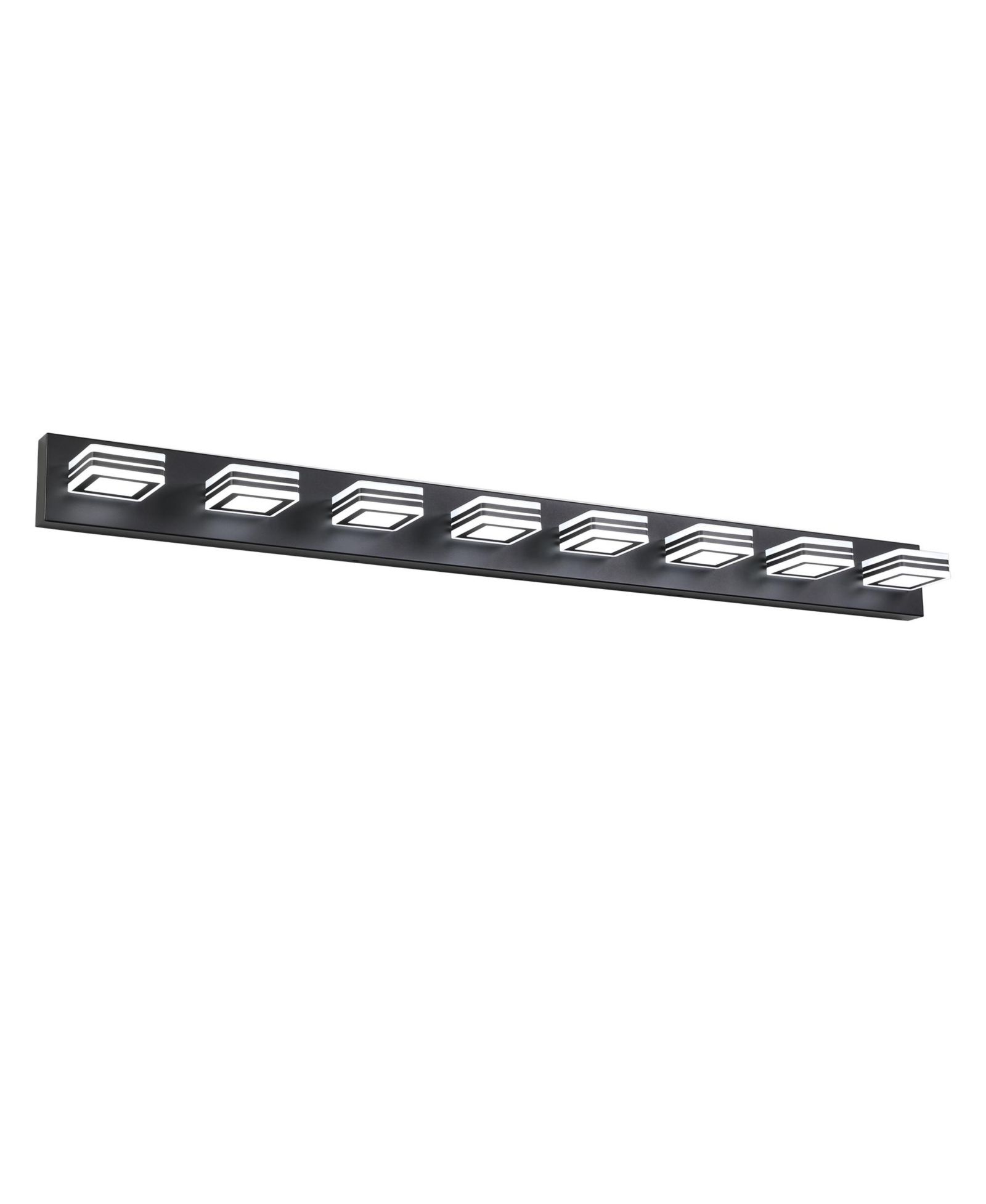 Светильник BUSDAYS 52 Inch Modern 8 Light LED Vanity Light Sleek Bathroom Wall Fixture Iron and Acrylic Dimmable