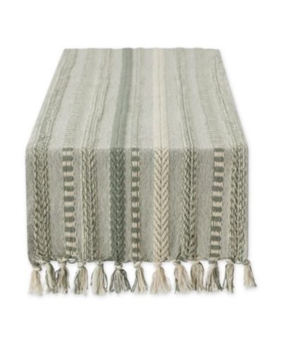 Design Imports Braided Stripe Textured Table Runner, 15" x 72"