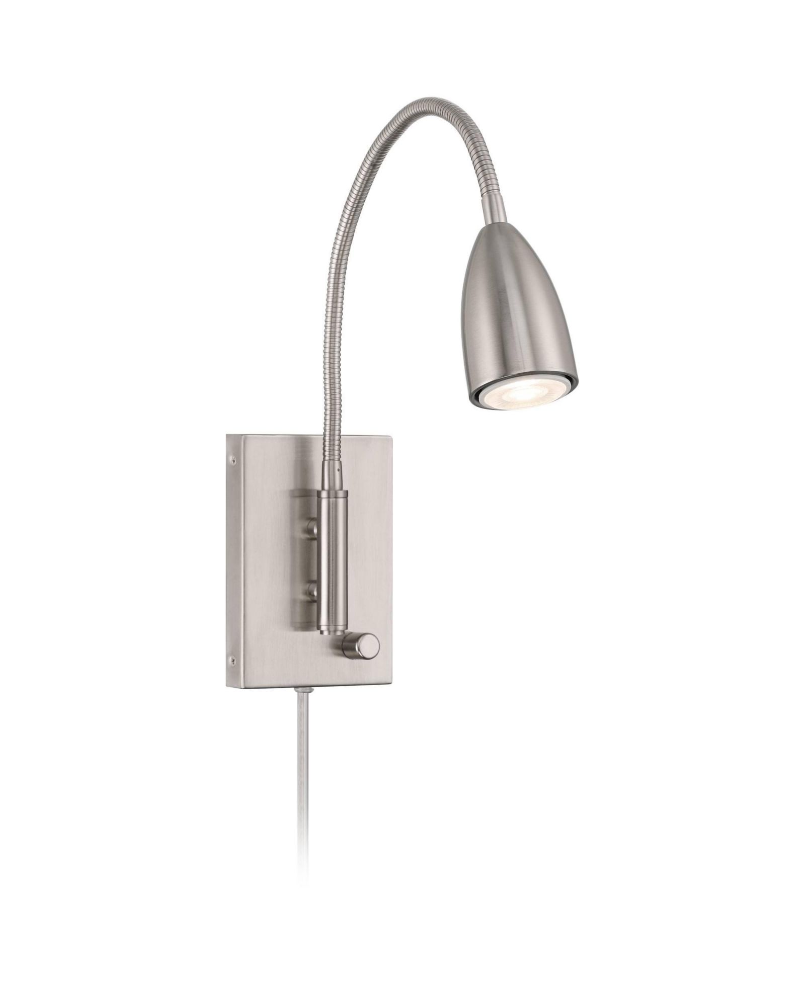 360 Lighting Lido 18" High Wall Reading Lamp with Plug-In Cord and Gooseneck Arm