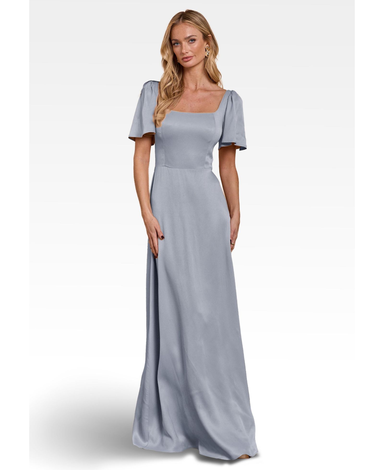 Женское атласное платье подружки невесты Maids to Measure Clemmie Satin Bridesmaid Dress