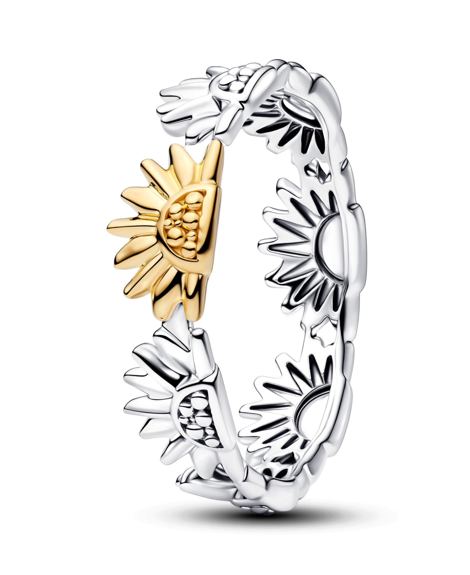 Кольцо Pandora Sunflower Two-Tone Band